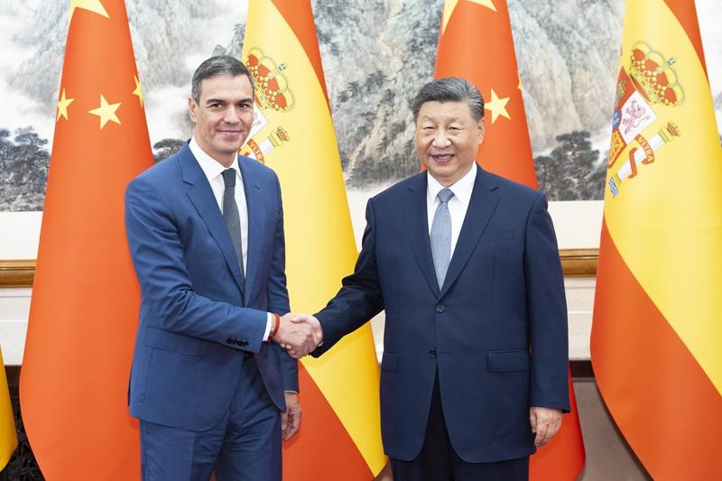 Xi meets Spanish prime minister